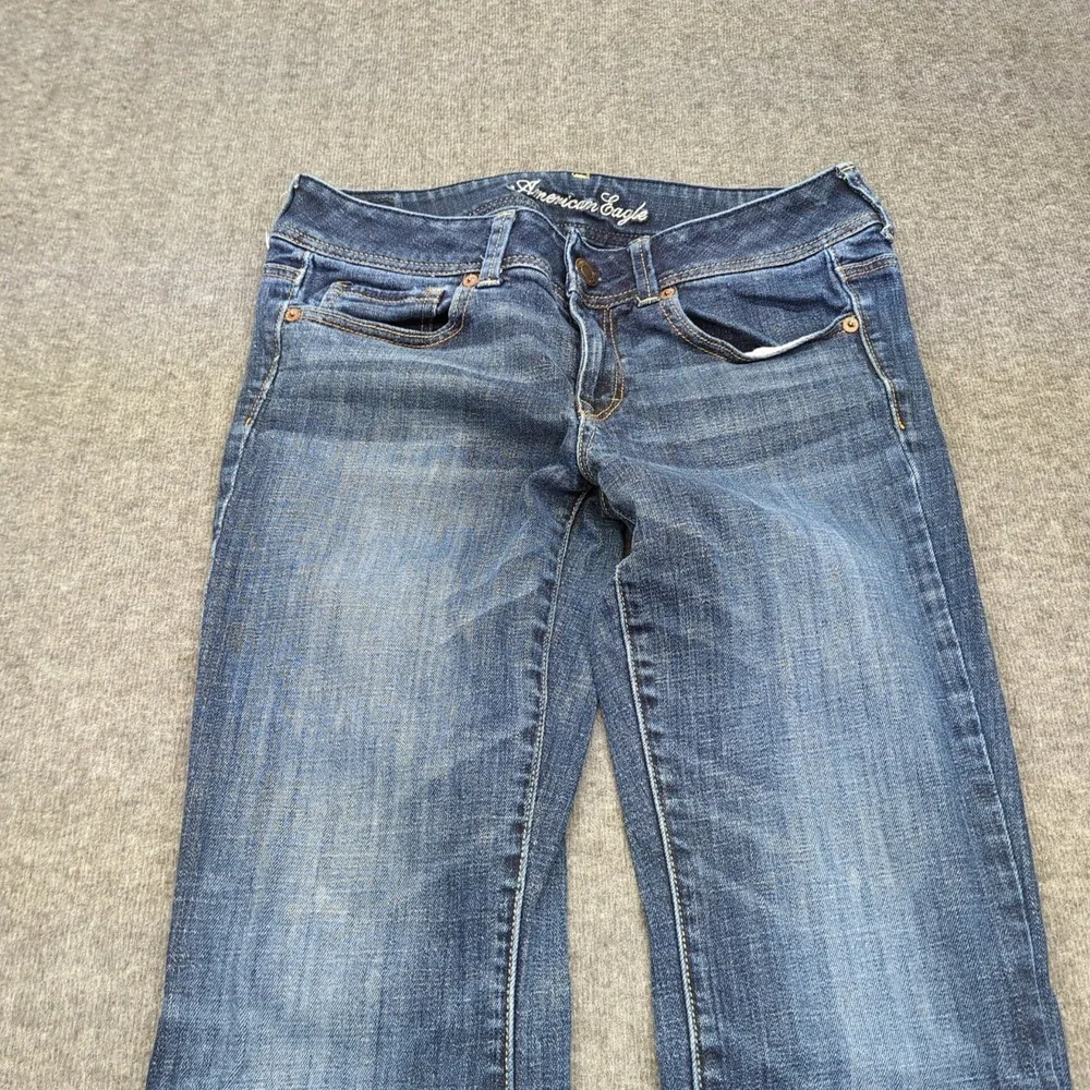American Eagle Jeans Womens 8‎ Blue Original Boot Cut Stretch Faded Western